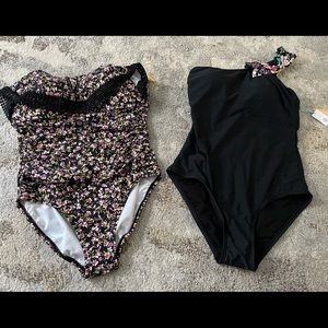 2 one piece Kona sol swimsuits medium (8-10). New with tags